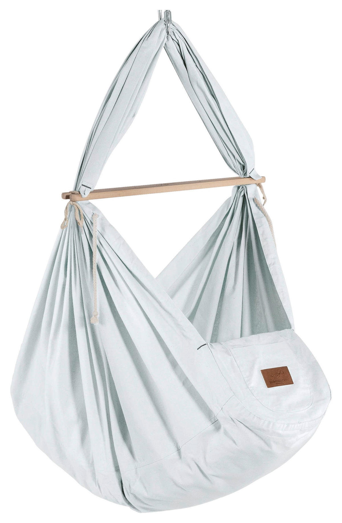 FEDERWIEGE ORGANIC AIRGREY  Hellgrau  - Hellgrau, Basics, Textil/Metall (30/166/137cm) - SCHMUSEWOLKE