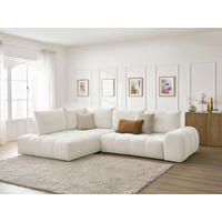 ECKSCHLAFSOFA EVEREST  mit Rücken echt, Armteil links, Armteil rechts Flachgewebe Weiß  - Schwarz/Weiß, MODERN, Kunststoff/Textil (320/212cm)