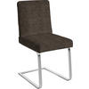 SCHWINGSTUHL  in Stahl Chenille  - Chromfarben/Braun, Design, Textil/Metall (46/92/60cm) - Dieter Knoll