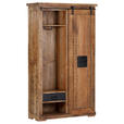 GARDEROBENSCHRANK  in 110/190/40 cm  - Schwarz/Braun, LIFESTYLE, Holz/Metall (110/190/40cm) - Landscape