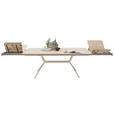 ESSTISCH      - Eiche Bianco/Creme, Design, Holz/Metall (200/100/76cm) - Valnatura