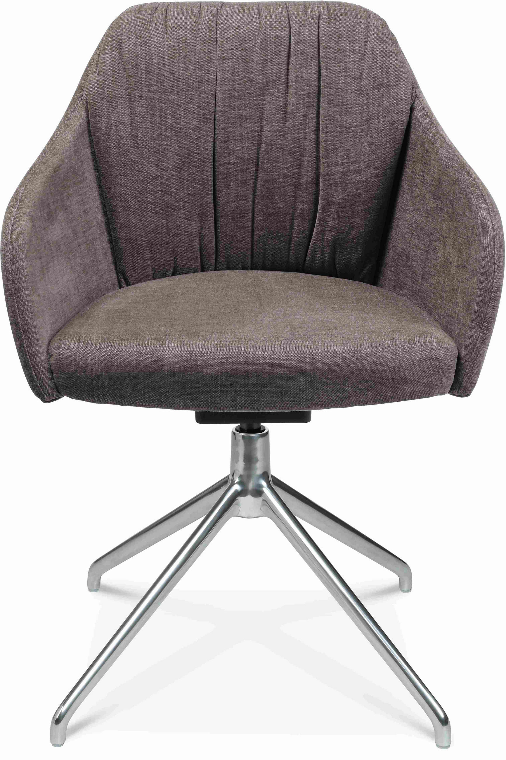 ARMLEHNSTUHL  in Aluminium Velours  - Taupe/Alufarben, Design, Textil/Metall (58/81,5-84,5/60cm) - Johann Jakob