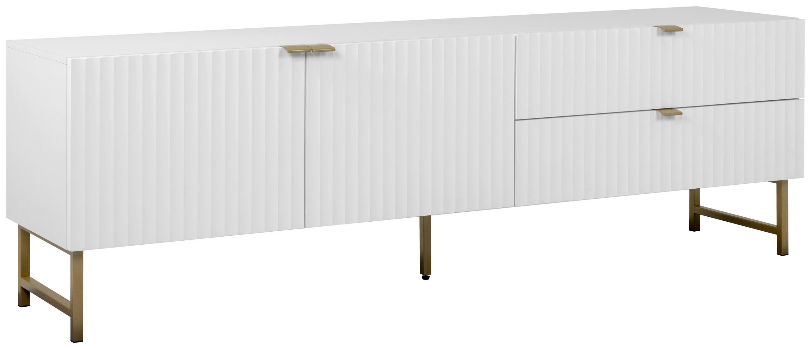 LOWBOARD  in 179/61/41 cm  - Goldfarben/Weiß, Design, Holzwerkstoff/Kunststoff (179/61/41cm) - MID.YOU