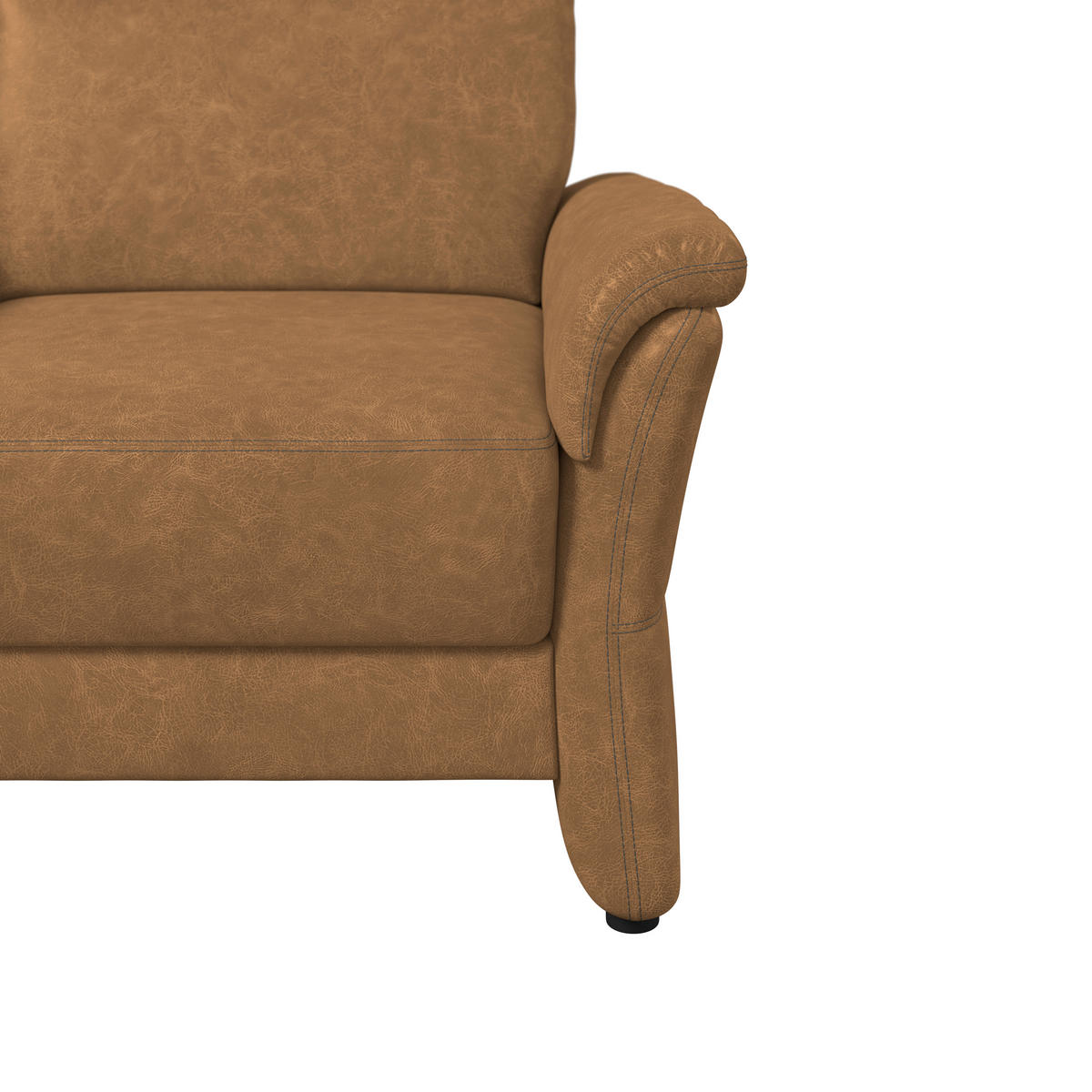 SESSEL Mikrofaser Senfgelb  - Senfgelb/Schwarz, Konventionell, Kunststoff/Textil (104/98/91cm) - Elegando