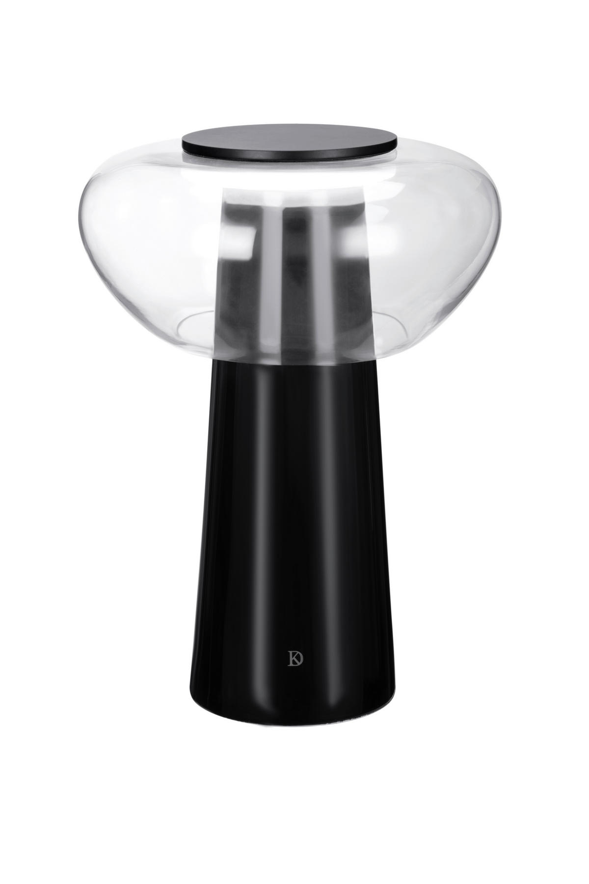 LED-TISCHLEUCHTE Daja 28/38,4 cm   - Schwarz, Design, Glas/Keramik (28/38,4cm) - Dieter Knoll
