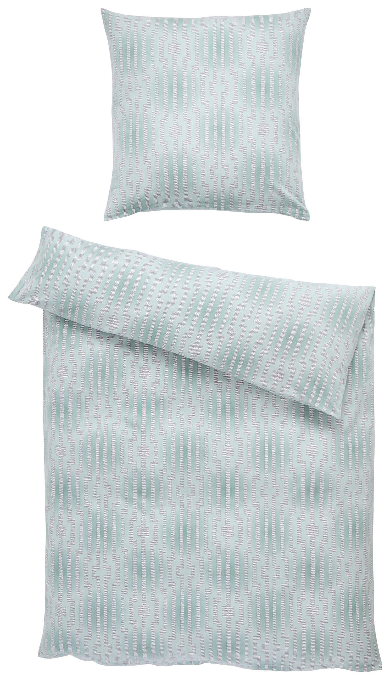 BETTWÄSCHE ATELIER Flanell 135/200 cm  - Grün, Design, Textil (135/200cm) - Estella