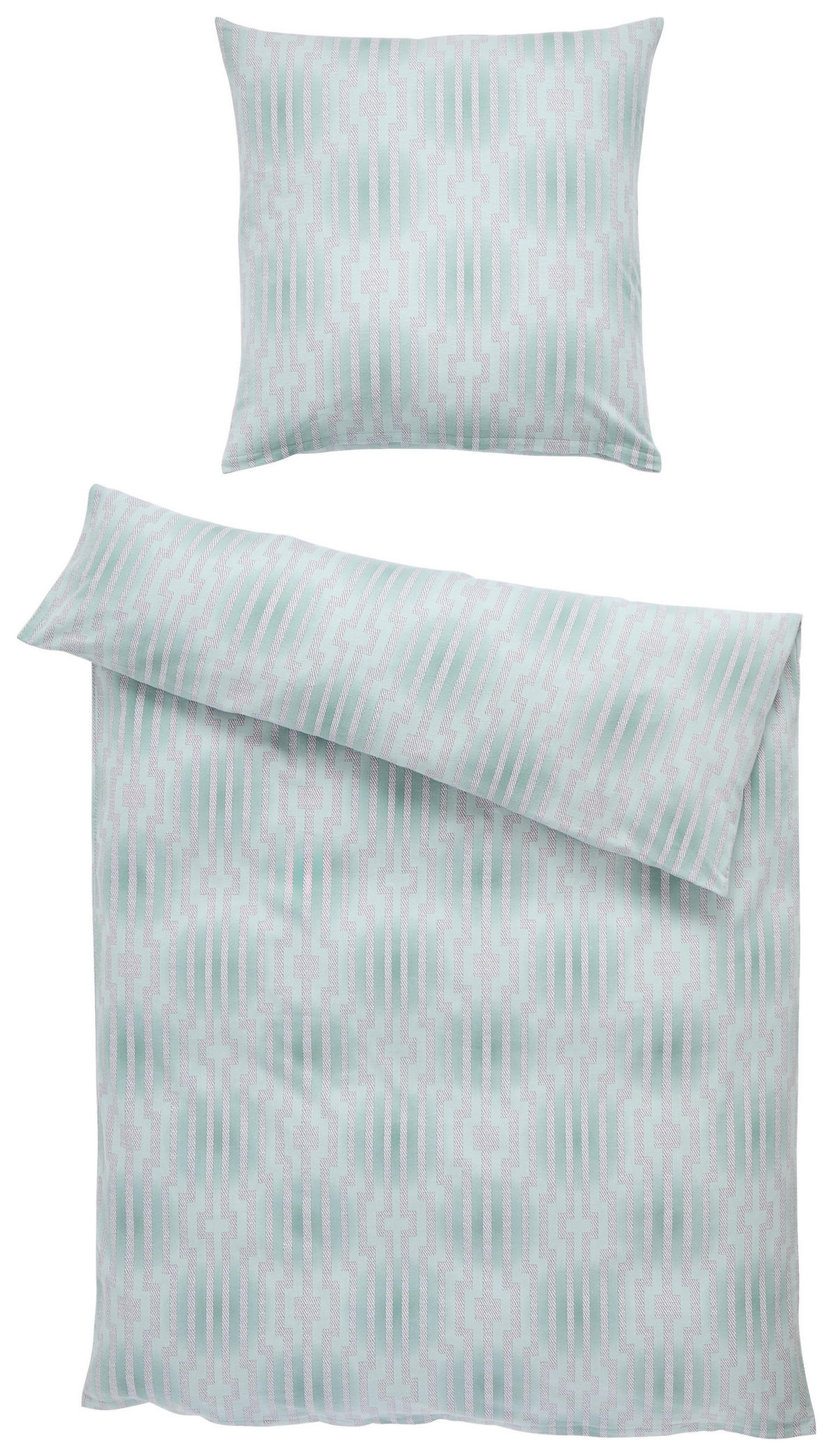 BETTWÄSCHE ATELIER Flanell 155/220 cm  - Grün, Design, Textil (155/220cm) - Estella