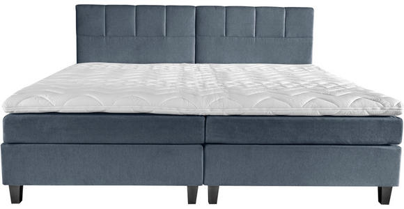 BOXSPRINGBETT 240/200 cm  in Blau  - Blau/Dunkelgrau, Trend, Holz/Textil (240/200cm) - Esposa