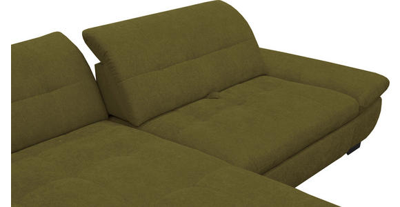 ECKSOFA in Mikrofaser Grün 198/290 cm - Schwarz/Grün, Design, Textil/Metall (198/290cm) - Xora