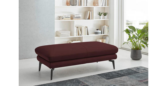 2,5-SITZER  in Echtleder Beere   - Beere/Schwarz, Design, Leder/Metall (196/86/104cm) - Dieter Knoll