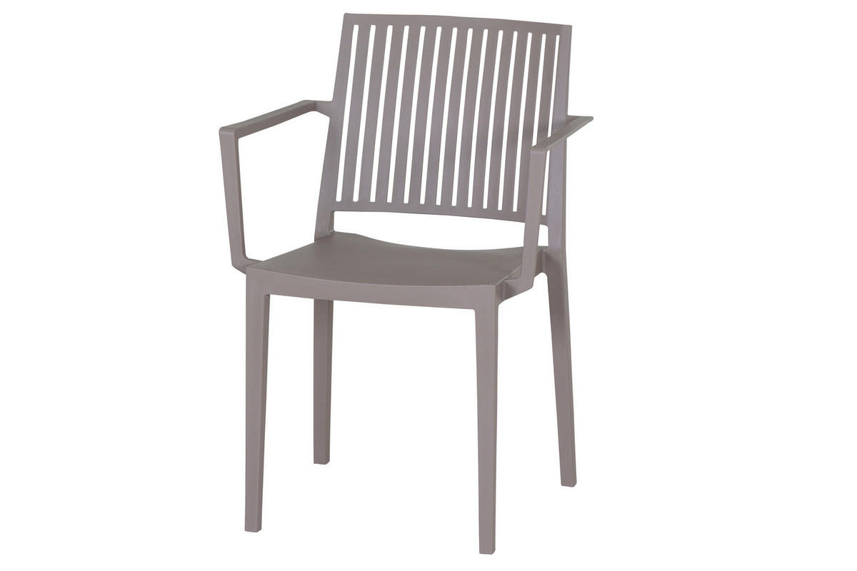GARTENGARNITUR 3-teilig Stahl  - Taupe, Basics, Kunststoff/Metall (80/80/80cm) - Siena Garden