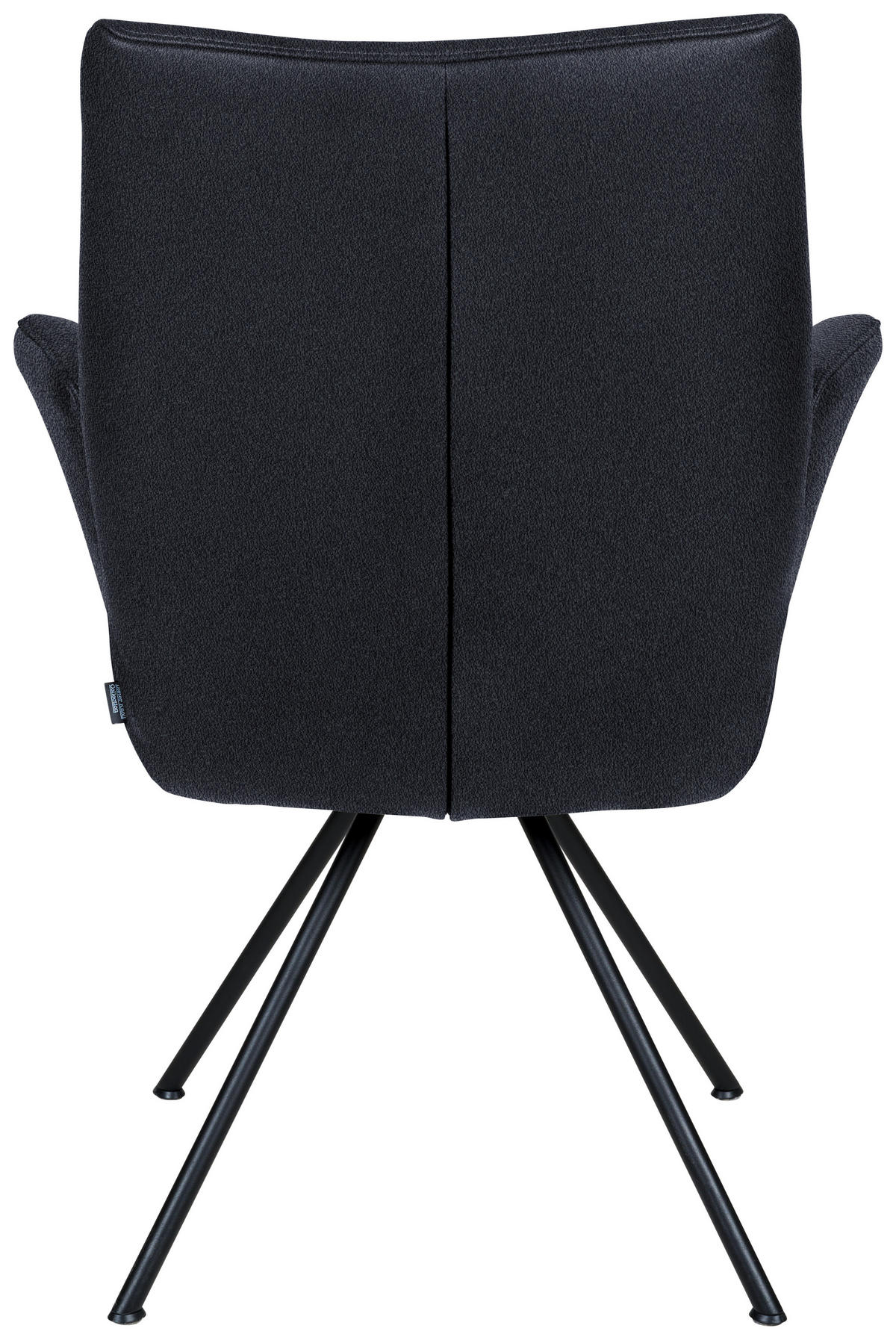 ARMLEHNSTUHL  in Stahl Echtleder pigmentiert  - Dunkelgrau/Schwarz, Design, Leder/Metall (65/91/63cm) - Dieter Knoll