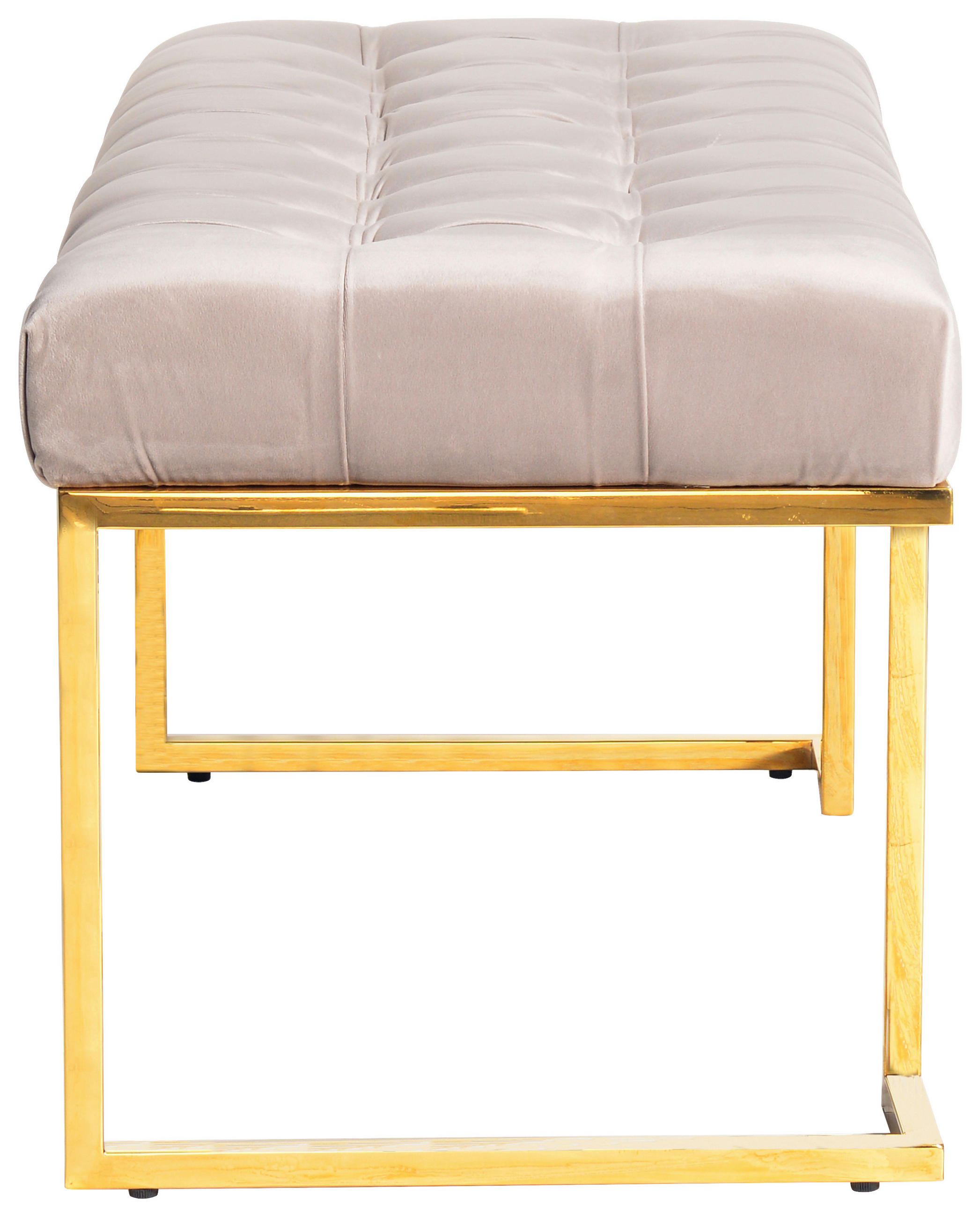 Thumbnail - Kayoom Hockerbank, Taupe, Gold, Metall, Kunststoff, 47x48x100 cm, Bsci, Esszimmer, Bänke, Sitzbänke