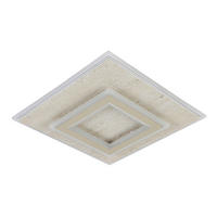 DECKENLEUCHTE 40/40/7,5 cm  - Champagner, Trend, Kunststoff/Metall (40/40/7,5cm) - Collett's Monde