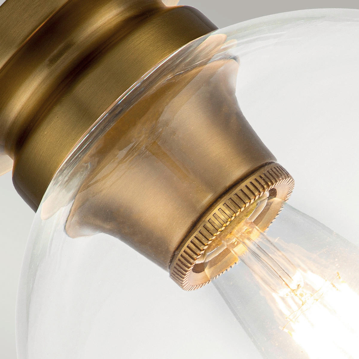 DECKENLEUCHTE  21.6/23.5 cm    - Messingfarben, Konventionell, Glas/Metall (21.6/23.5cm) - Elstead Lighting