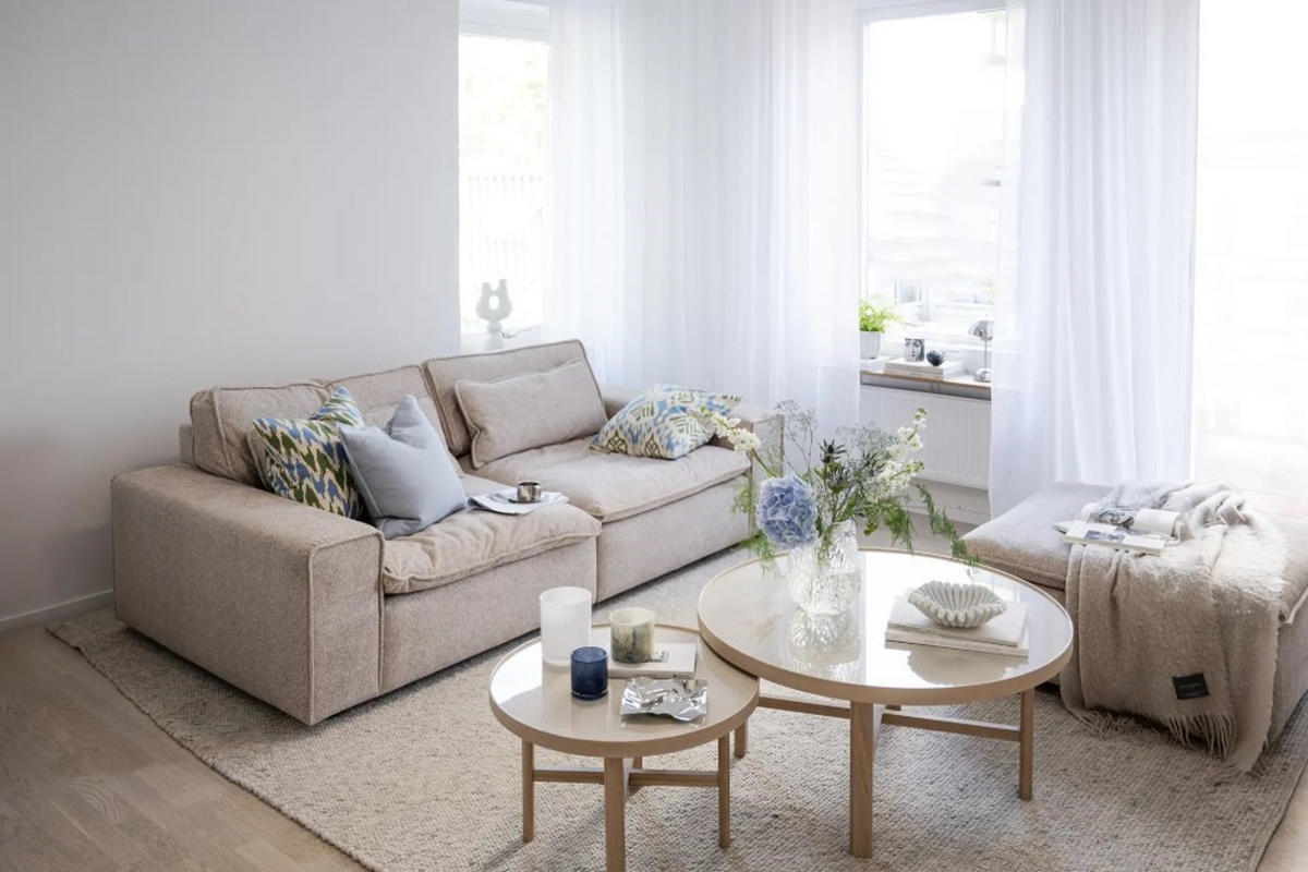 SOFFBORD i trä, keramik 90/45 cm  - vit/ekfärgad, Klassisk, trä/keramik (90/45cm) - Rowico