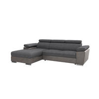 SJEDEĆA GARNITURA drvo, tekstil  sivo-smeđa   - sivo-smeđa, Moderno, drvo/tekstil (170/275cm) - Hom`in