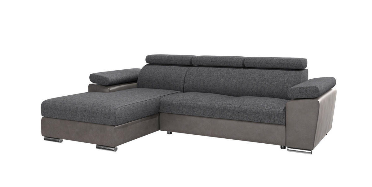 SJEDEĆA GARNITURA drvo, tekstil  sivo-smeđa   - sivo-smeđa, Moderno, drvo/tekstil (170/275cm) - Hom`in