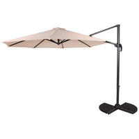 AMPELSCHIRM 356 cm Creme  - Creme/Schwarz, MODERN, Textil/Metall (300/250/356cm) - Gardenson