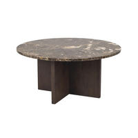 SOFFBORD i trä, sten 90/90/42 cm  - brun/mörkbrun, Klassisk, trä/sten (90/90/42cm) - Rowico