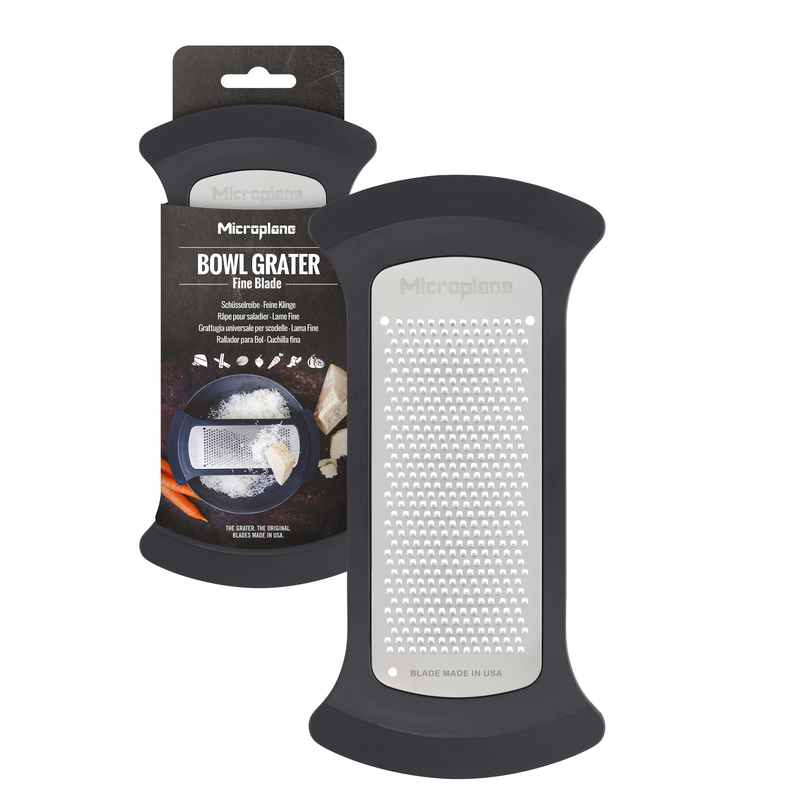 RENDE - crna, Osnovno, metal/plastika (21.2/10.3/2cm) - MICROPLANE