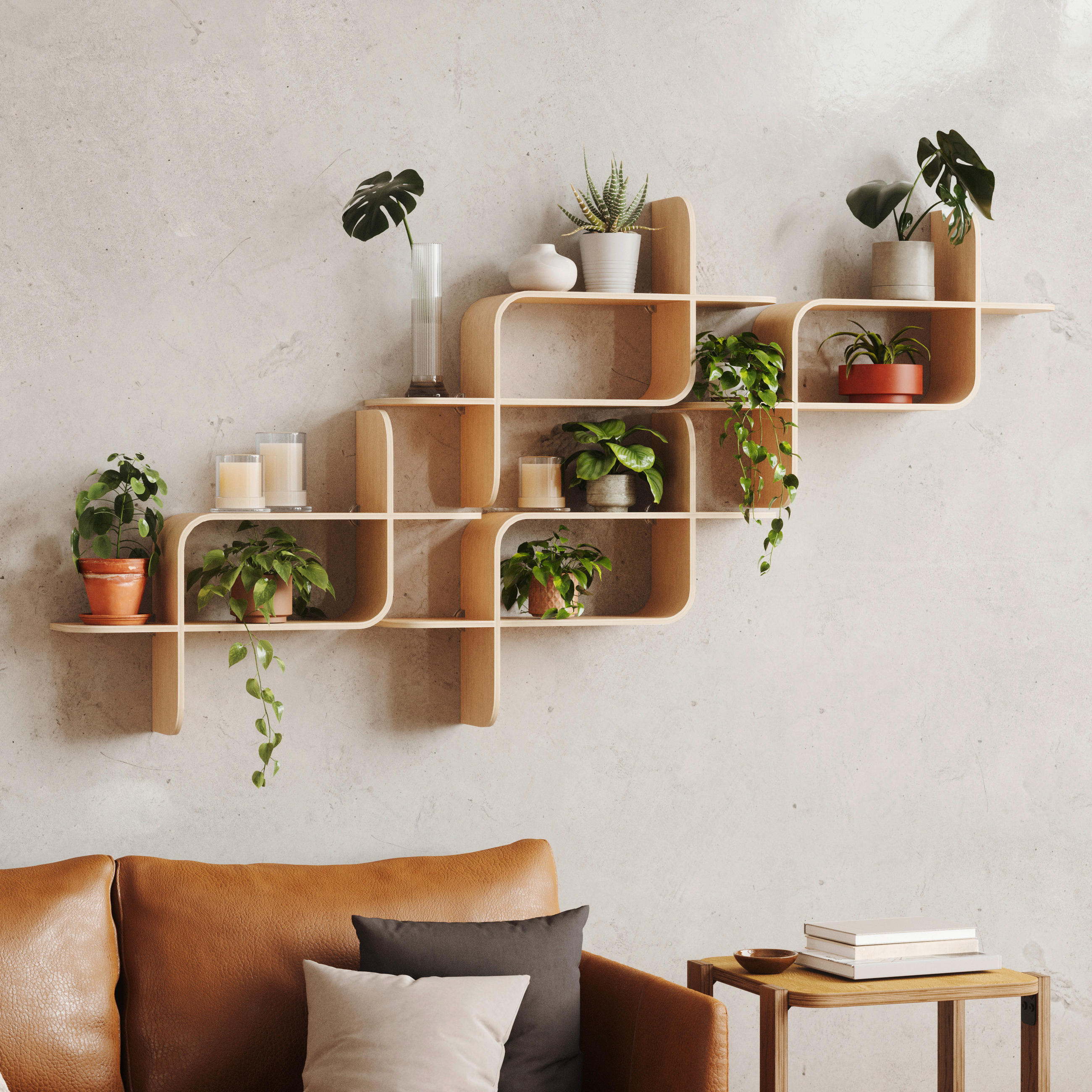 WANDREGAL Naturfarben  - Naturfarben, Design, Holz (15,2/46,9/52,2cm) - Umbra