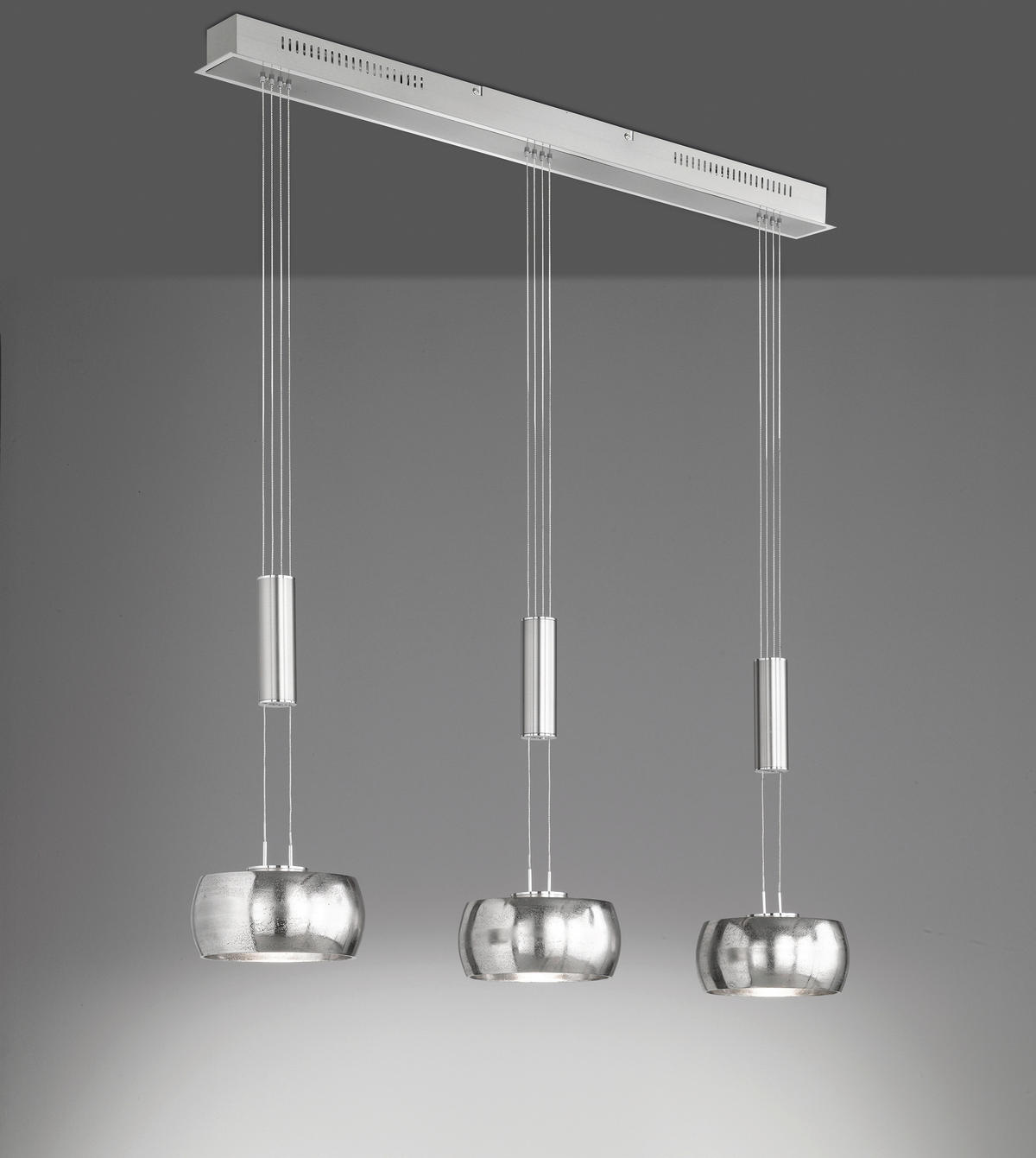LED-HÄNGELEUCHTE    - Chromfarben/Nickelfarben, Design, Metall (20/100cm) - Fischer & Honsel