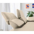 RÉCAMIERE in Echtleder Creme  - Chromfarben/Creme, Design, Leder/Metall (209/85-109/95-16cm) - Dieter Knoll