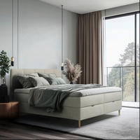 BOXBETT 180/200 cm  Beige  - Beige/Buchefarben, Modern, Holz/Holzwerkstoff (180/200cm) - MID.YOU
