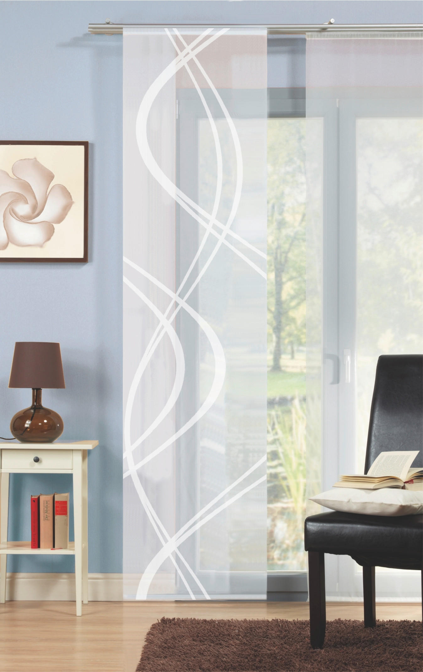 FLÄCHENVORHANG   transparent   60/245 cm  - Weiß, Basics, Textil (60/245cm)
