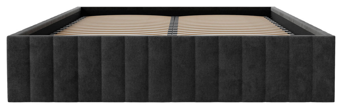 POLSTERBETT Bettkasten, Lattenrost 120/200 cm  in Schwarz  - Schwarz, Design, Holz/Textil (120/200cm) - Boxxx