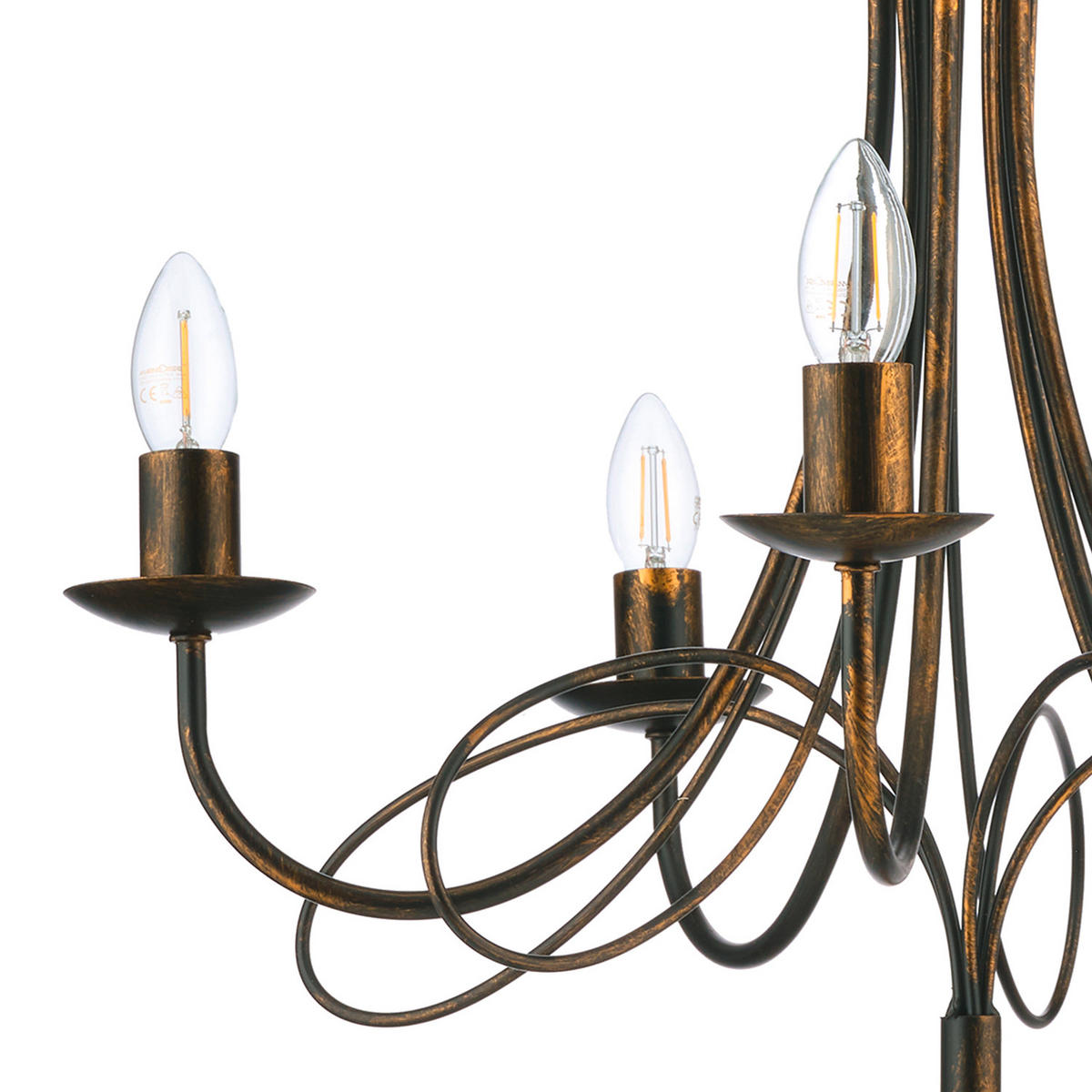 KRONLEUCHTER 60/60/110 cm   - Braun, KONVENTIONELL, Metall (60/60/110cm)