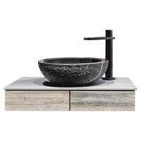 SKRINKA S UMÝVADLOM, 64,4 cm - sivá/farba duba, Natur, drevo/kameň (64,4cm) - Voglauer