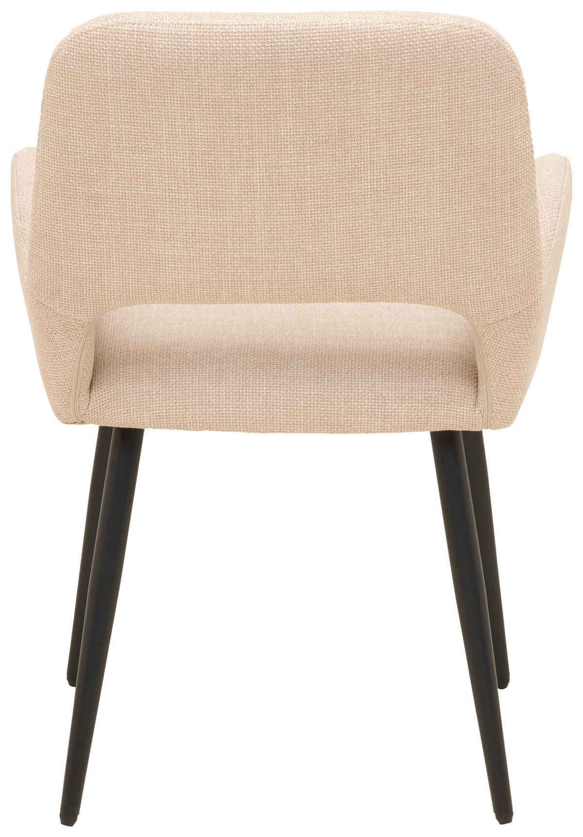 ŽIDLE S PODRUČKAMI, železo, tkaná látka, béžová - černá/béžová, Lifestyle, kov/dřevo (53/82/63cm) - MID.YOU