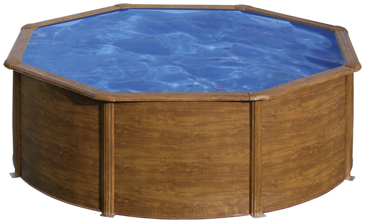 POOL-SET KIT350WQGRE 350/120 cm  - Kieferfarben, KONVENTIONELL, Metall (350/120cm) - Gre