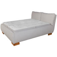 Pat Tapițat, 180/200 cm, gri - gri, Basics, lemn/textil (180/200cm) - Novel