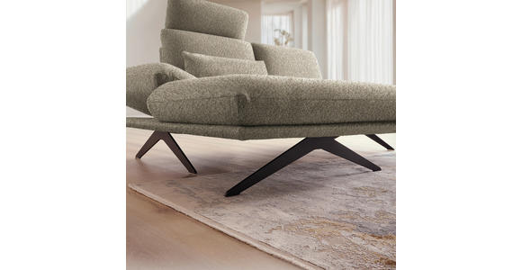 ECKSOFA  in Flachgewebe Hellbraun  155/234 cm  - Hellbraun/Schwarz, Design, Textil/Metall (155/234cm) - Dieter Knoll