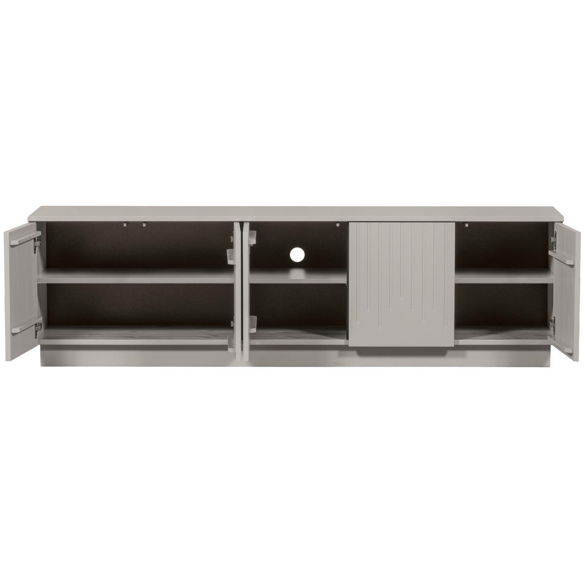 LOWBOARD Pencil  in 180/52/40 cm  - Hellgrau, Design, Holz (180/52/40cm) - Livetastic