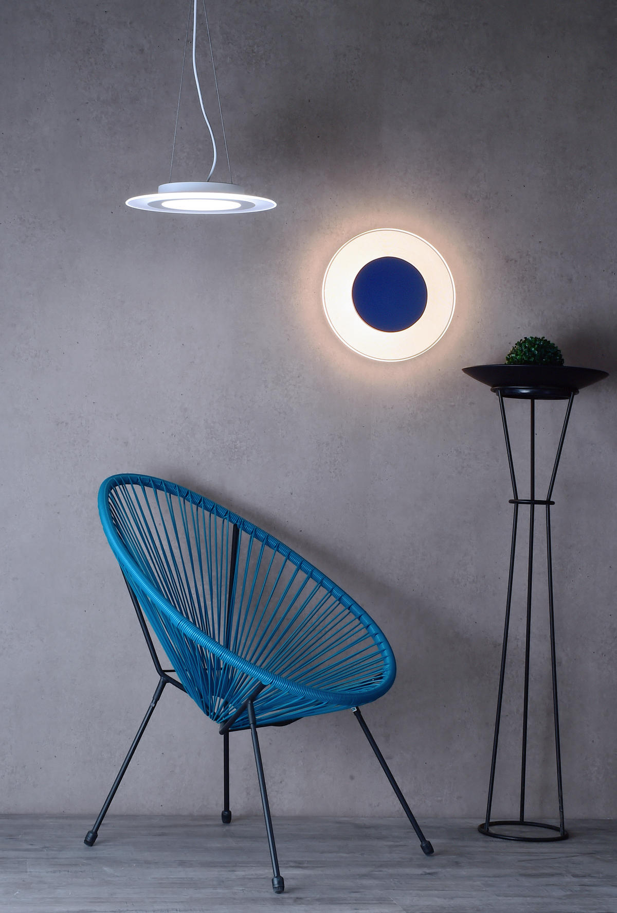LED-DECKENLEUCHTE    42/42/4,5 cm  - Blau, Konventionell, Kunststoff/Metall (42/42/4,5cm)