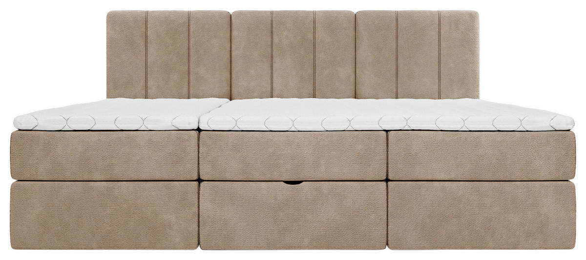 FAMILIENBETT - Schwarz/Braun, Design, Holzwerkstoff/Kunststoff (210/200cm) - Esposa