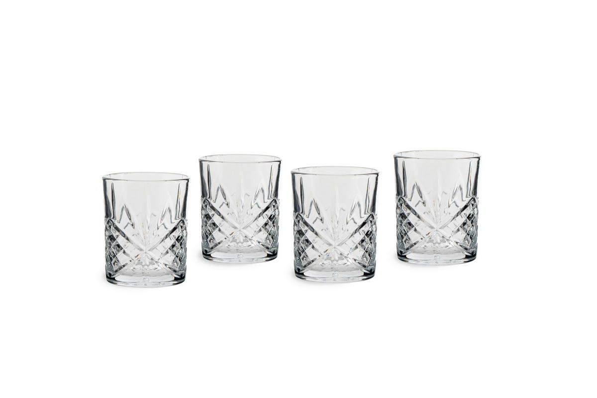 GLÄSERSET 4-teilig  - Transparent, Basics, Glas (8,2/9,8cm) - Echtwerk