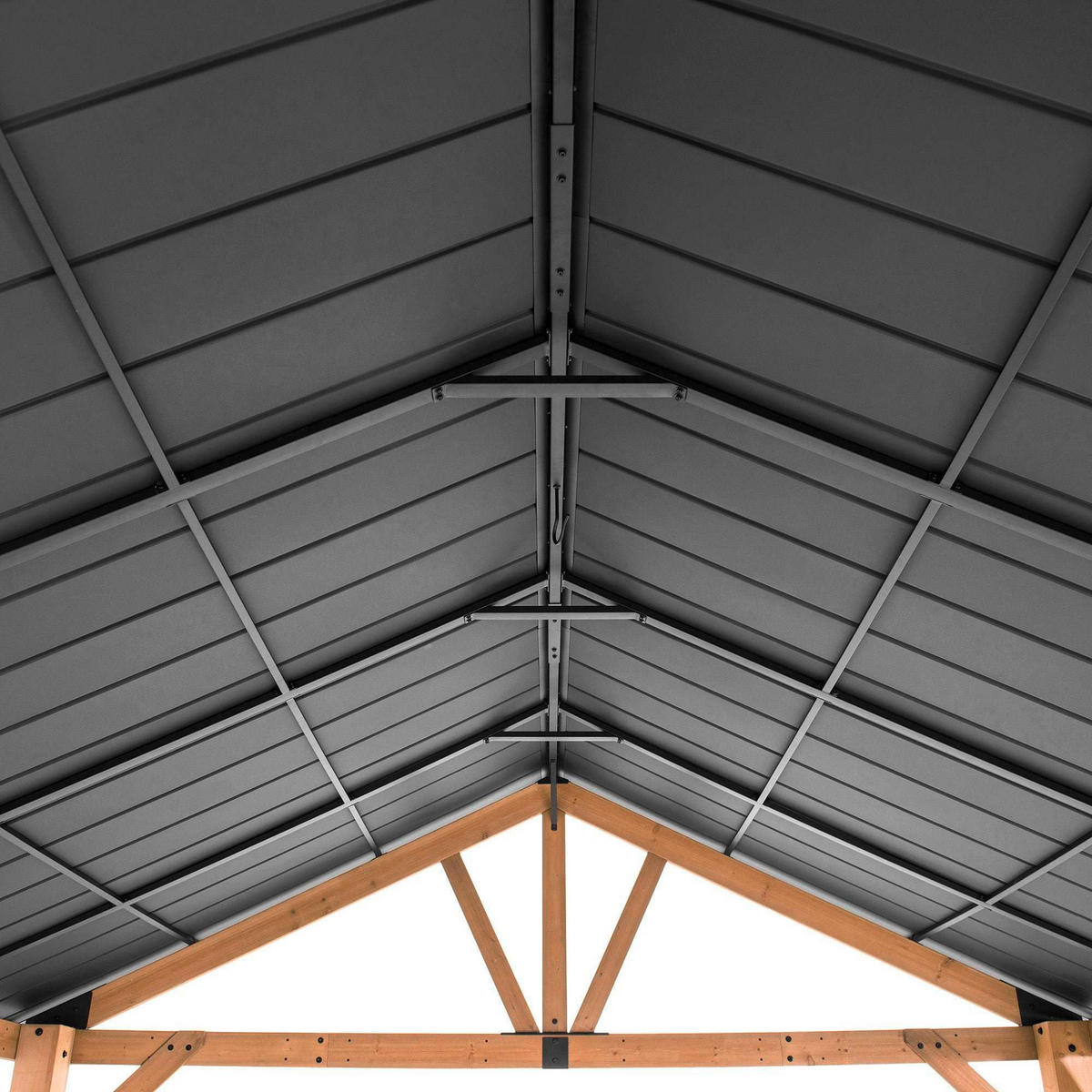 PAVILLON 399,5/291,5/335,5 cm   - Anthrazit, Basics, Holz/Kunststoff (399,5/291,5/335,5cm)