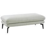 HOCKER Dieter Knoll Echtleder Hellgrau  - Hellgrau/Schwarz, Design, Leder/Metall (130/45/68cm) - Dieter Knoll