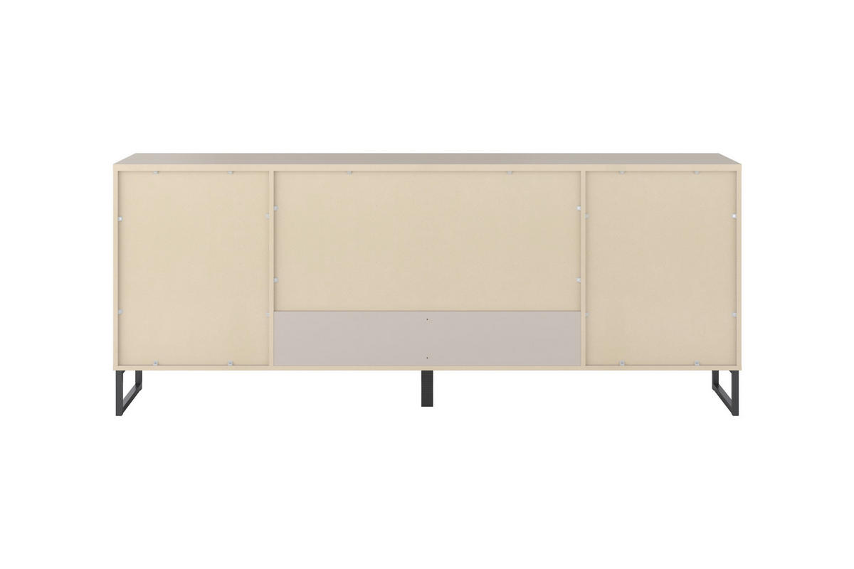 SIDEBOARD Alto 208,5/84,1/36,5 cm 2 Schublade(n)  - Kaschmir/Schwarz, Design, Holzwerkstoff/Metall (208,5/84,1/36,5cm) - MID.YOU