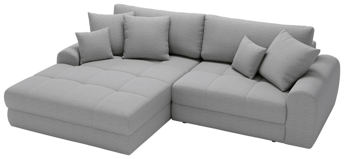 ECKSOFA LORSON Grau Struktur  - Beige/Schwarz, Design, Kunststoff/Textil (208/290cm) - Livetastic