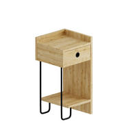 KINDERNACHTSCHRANK 32/61/30 cm  - Eichefarben, Design, Holzwerkstoff/Metall (32/61/30cm) - Livetastic