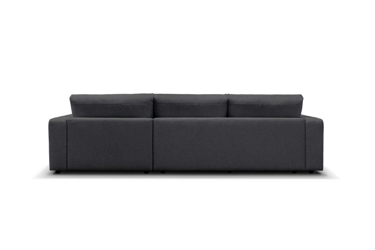 ECKSOFA VIGO Graphitfarben  - Schwarz/Graphitfarben, Design, Textil (303/172cm) - MID.YOU