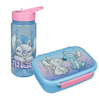 KINDERGESCHIRRSET Stitch 2-teilig  - Blau/Rosa, Basics, Kunststoff (8,0/22,3/19cm) - Disney