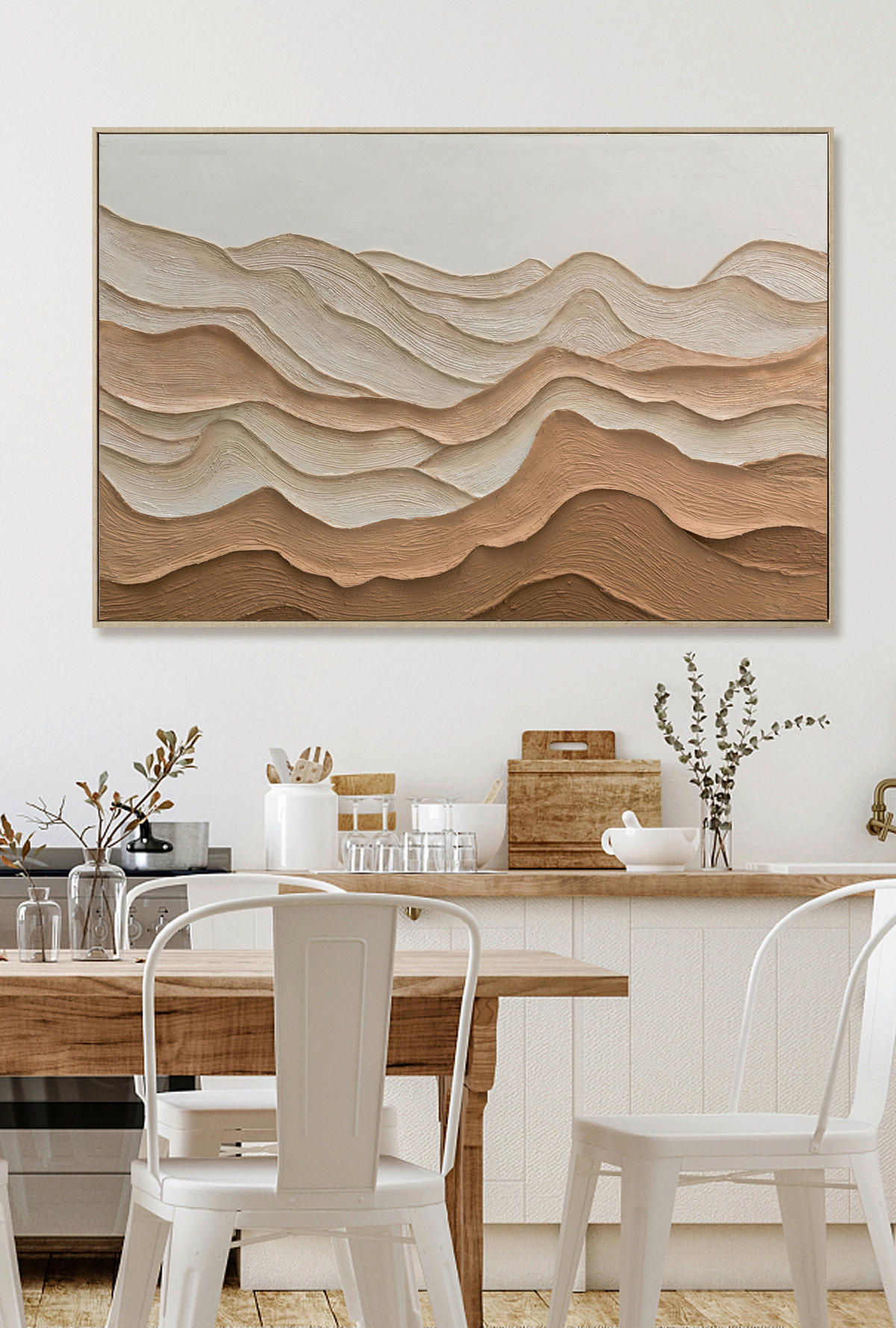 ÖLGEMÄLDE Abstraktes Multicolor 120/80 cm  - Hellgelb/Multicolor, Trend, Holz/Kunststoff (120/80cm) - Monee
