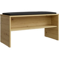 SITZBANK Universelle Einzelmöbel  in 90/48/40 cm  - Schwarz/Eiche Artisan, Basics, Holzwerkstoff/Textil (90/48/40cm) - Sadena